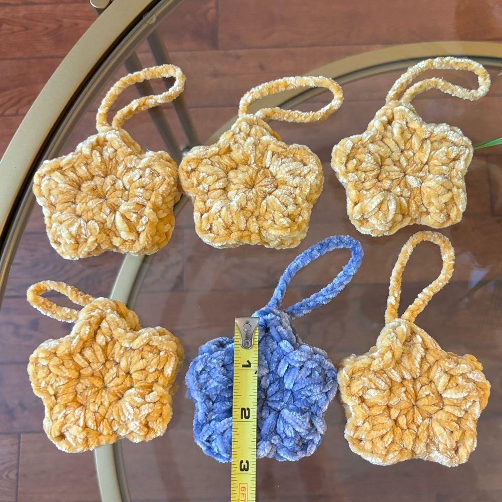 Handmade Crochet Mini-Star Bag Charms — Mystery Pick (💸 Bundle Crochet to Save!) - Picture 3 of 10